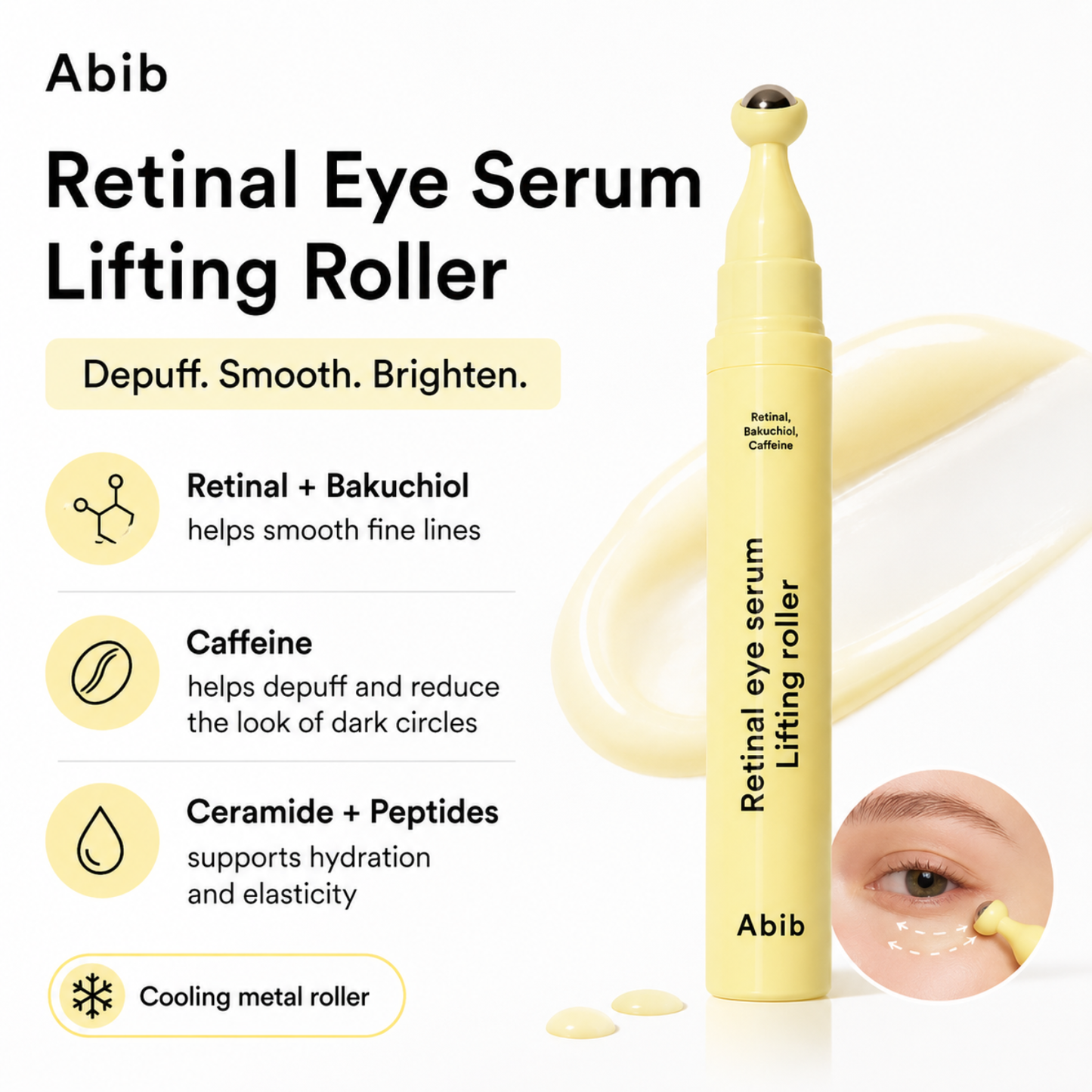 ABIB Retinal Eye Serum Lifting Roller 15ml