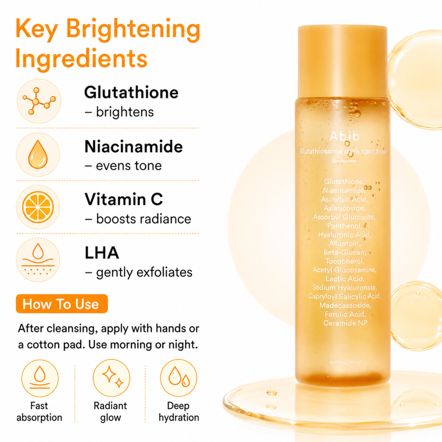 ABIB Glutathiosome Dark Spot Toner Skin Booster 200ml