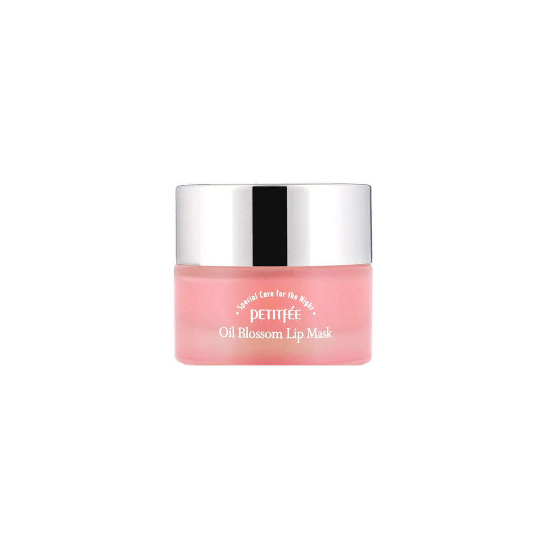 PETITFEE Oil Blossom Lip Mask - Camellia Seed Oil is a nourishing overnight treatment that deeply hydrates and softens lips. Formulated with Camellia Seed Oil, Shea Butter, and Jojoba Oil, this rich lip mask locks in moisture, repairs dryness, and restores suppleness. Infused with botanical extracts like Turmeric Root and Moringa Seed Oil, it helps soothe and protect the delicate lip area, leaving lips smooth, plump, and refreshed by morning.