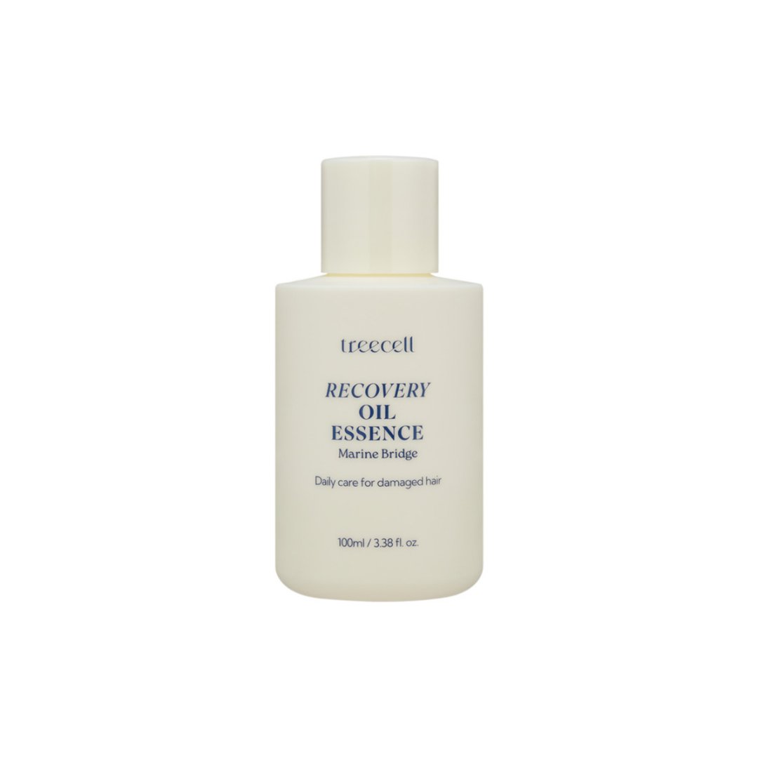 TREECELL Recovery Oil Essence is a lightweight, nourishing hair oil that helps repair and smooth dry, damaged strands. Enriched with Jojoba, Argan, and Camellia Oils, along with Hydrolyzed Silk and Keratin, it adds shine, reduces frizz, and strengthens hair. Ideal for daily use on damp or dry hair.