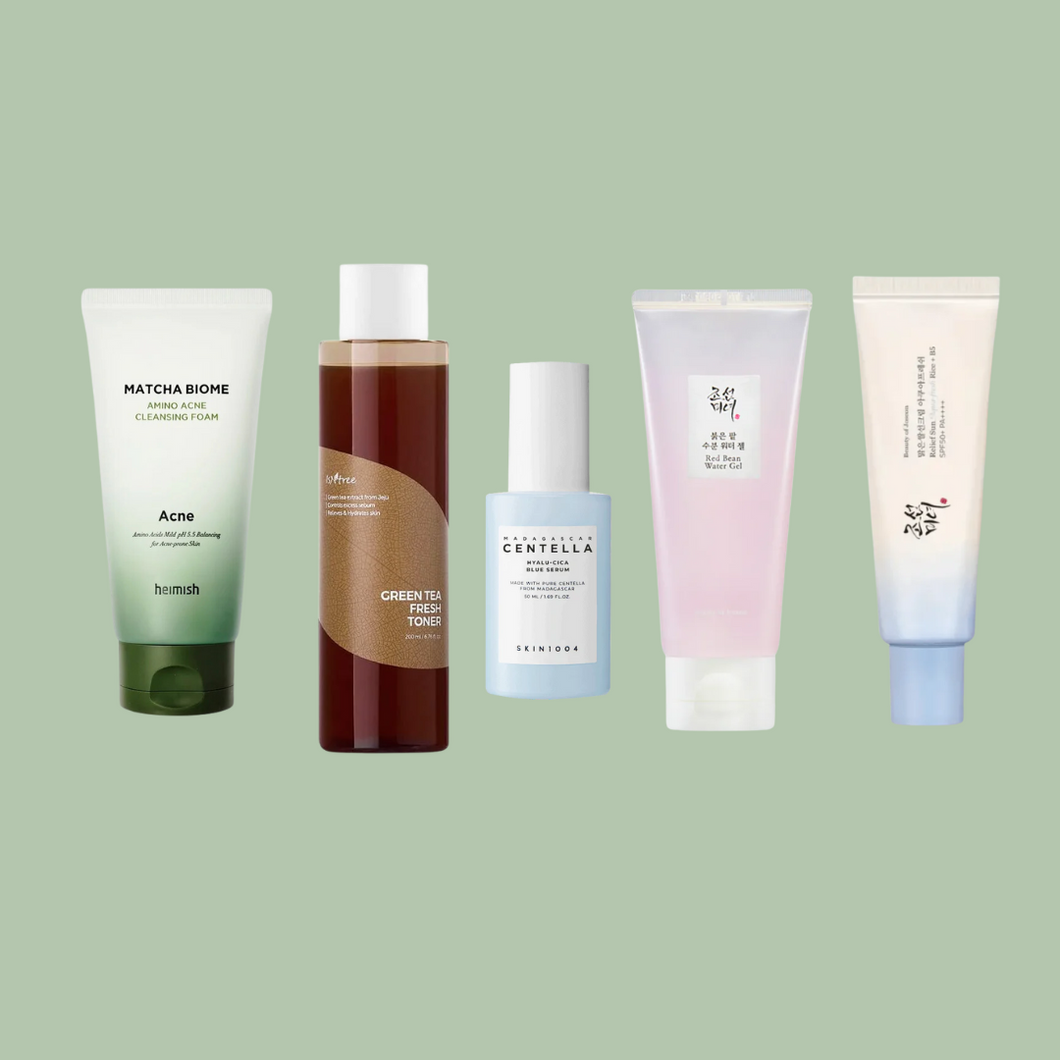 ELIKO GLOW 5 Step Korean Skincare Routine Set For Oily Skin Type