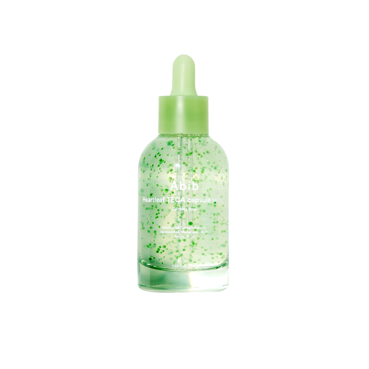 ABIB Heartleaf TECA Capsule Serum Calming Drop is a lightweight and soothing serum that helps calm irritation and support the skin barrier. Formulated with Houttuynia Cordata Extract, Madecassoside, and Asiaticoside, it reduces redness while Niacinamide helps brighten and balance the skin. Enriched with Panthenol, Beta-Glucan, and Allantoin, it delivers lasting hydration and comfort. The fast-absorbing texture leaves skin smooth, calm, and refreshed. Suitable for all skin types, especially sensitive and acn