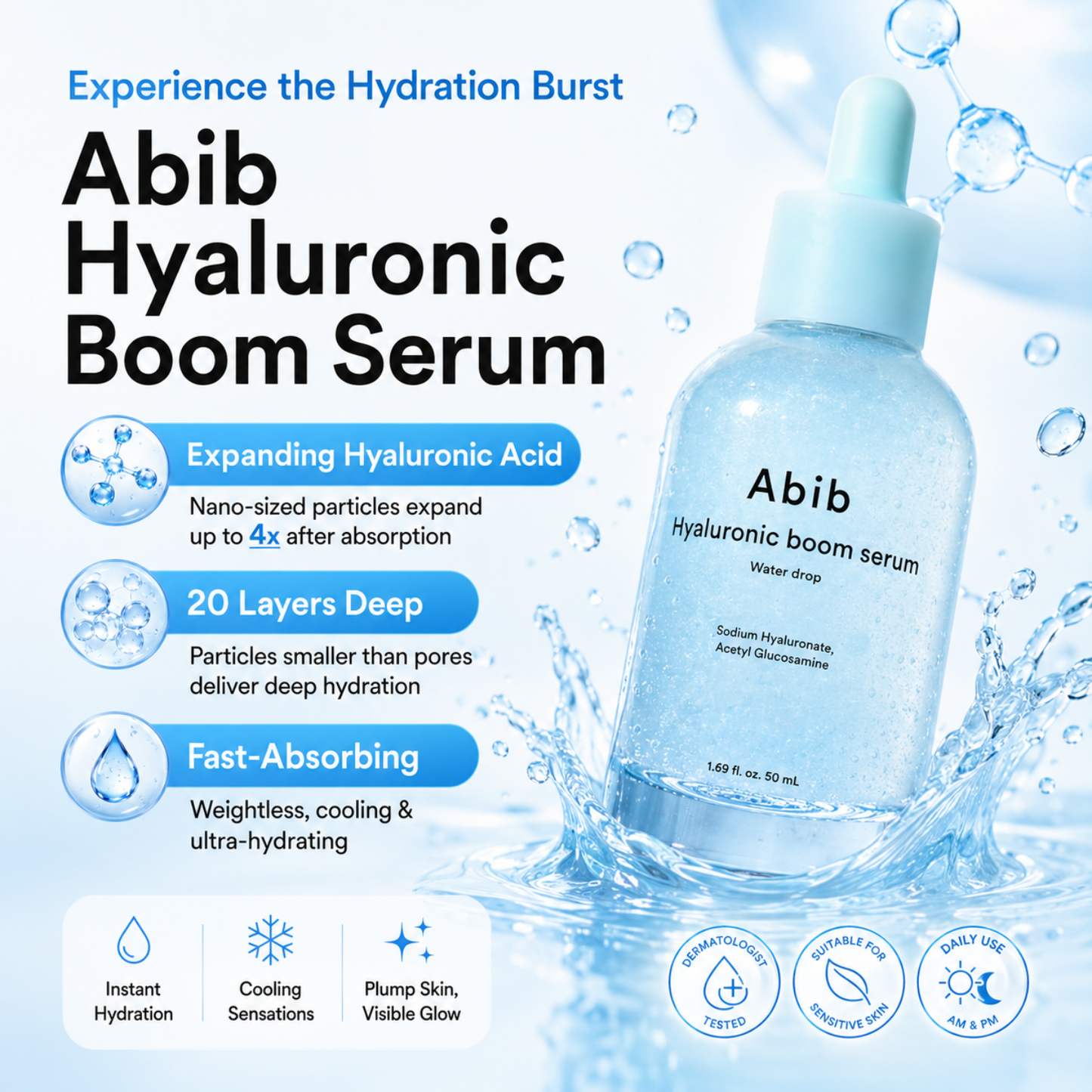 ABIB Hyaluronic Boom Serum Water Drop 50ml
