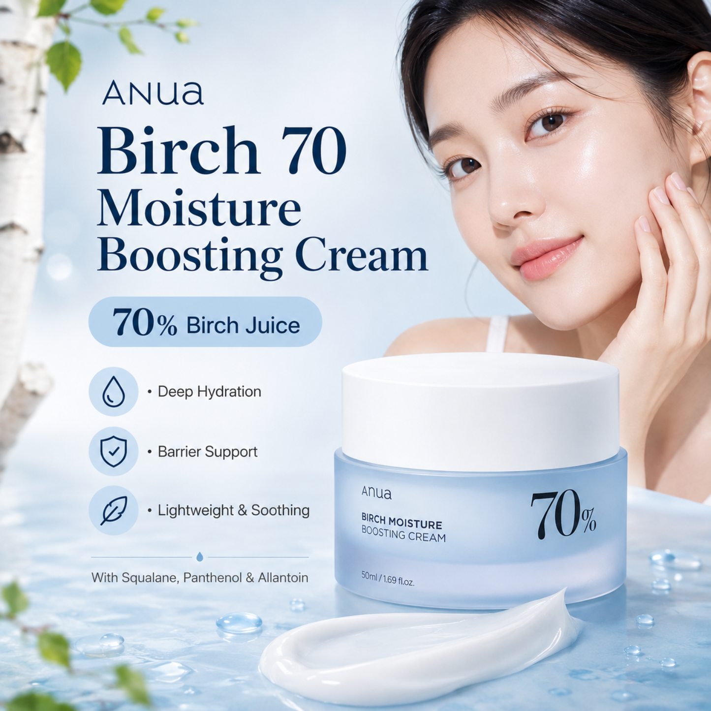 ANUA Birch 70 Moisture Boosting Cream 50ml
