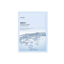 Load image into Gallery viewer, ANUA Birch Moisture Mask is infused with Birch Juice and multiple forms of Hyaluronic Acid to deeply hydrate and replenish your skin. Enriched with Shea Butter, Ceramide NP, and Beta-Glucan, this mask helps to strengthen the skin barrier while providing long-lasting moisture. Ideal for soothing and nourishing dry, dehydrated skin, it leaves your complexion feeling soft, smooth, and revitalized.