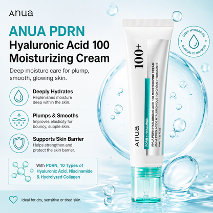 ANUA PDRN Hyaluronic Acid 100 Moisturizing Cream