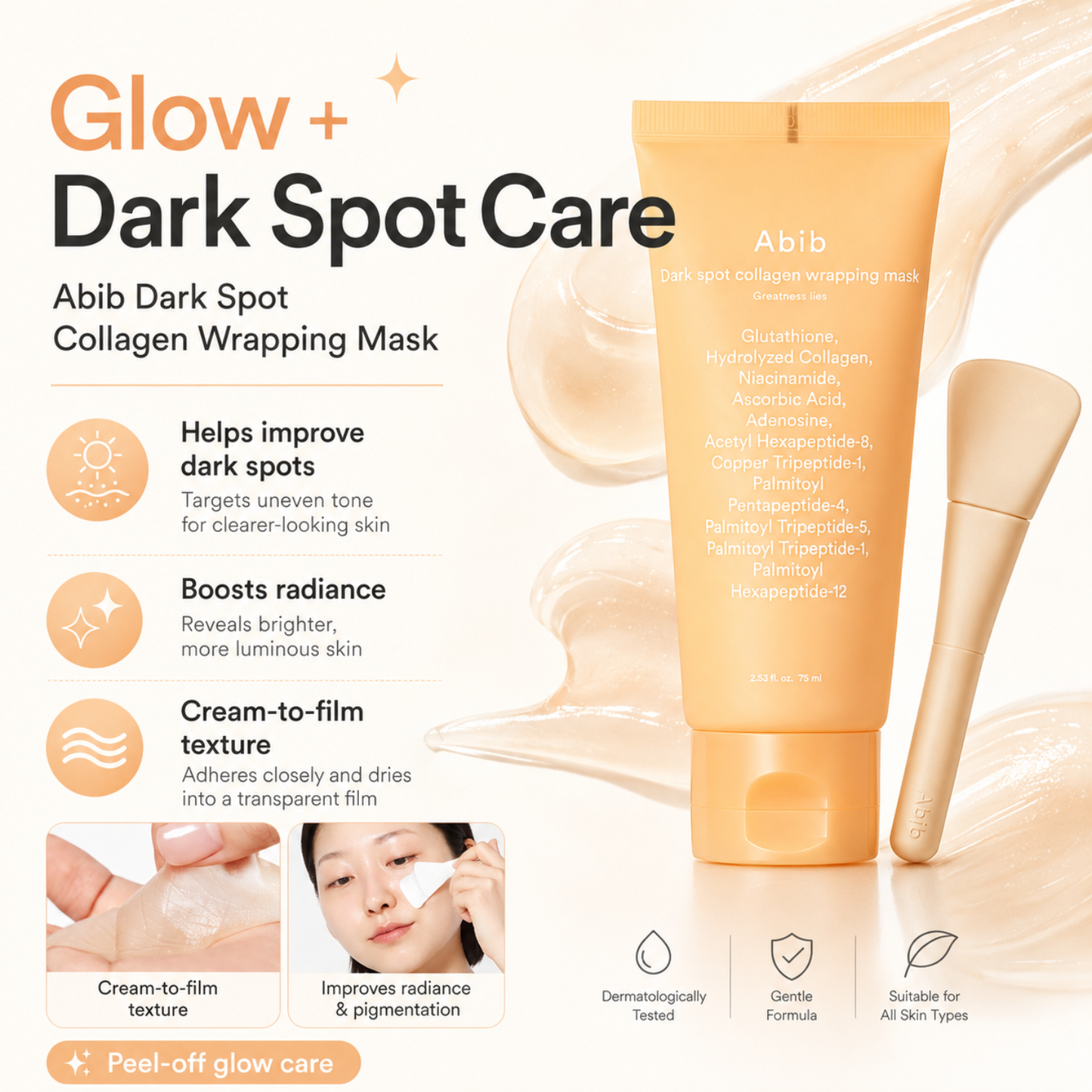 ABIB Dark Spot Collagen Wrapping Mask Glutathione Film 100ml