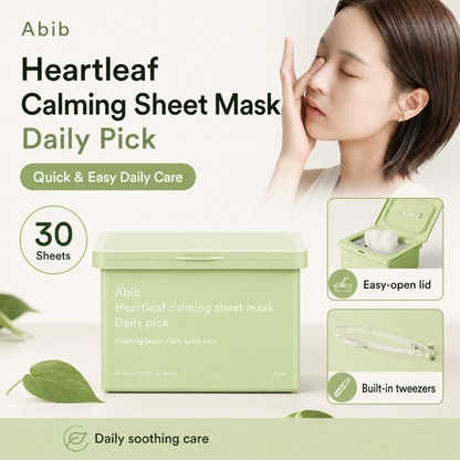ABIB Heartleaf Calming Sheet Mask Daily Pick 30ea