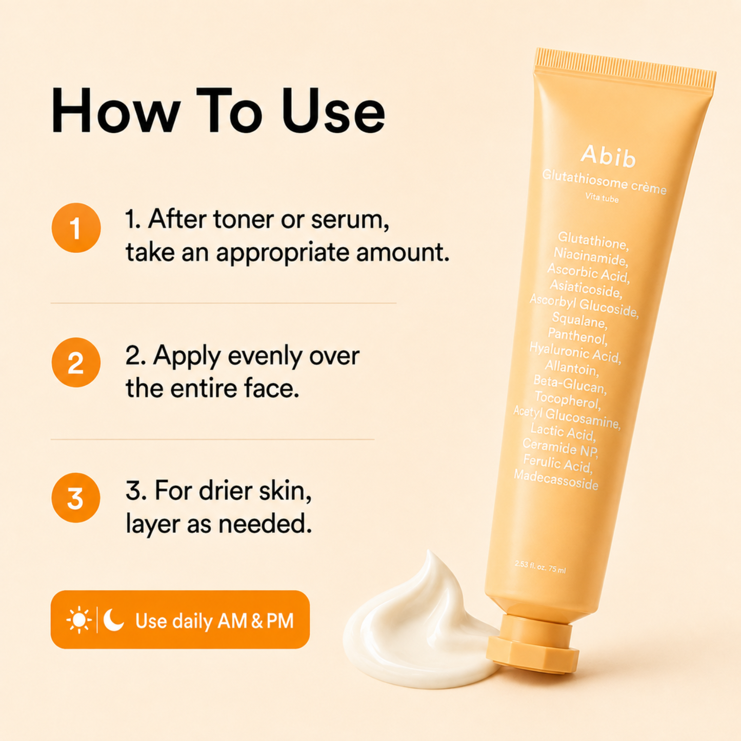 ABIB Glutathiosome Cream Vita Tube 75ml