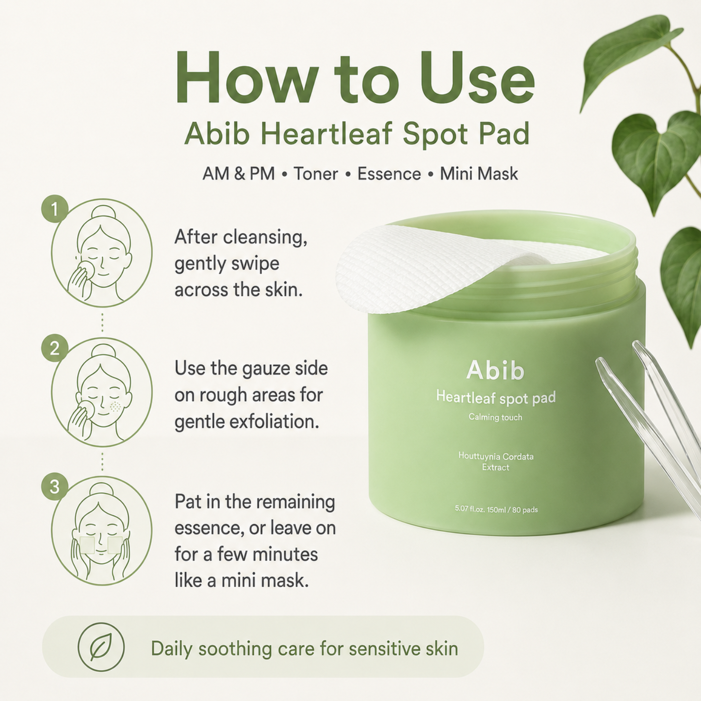 ABIB Heartleaf Spot Pad Calming Touch 80ea
