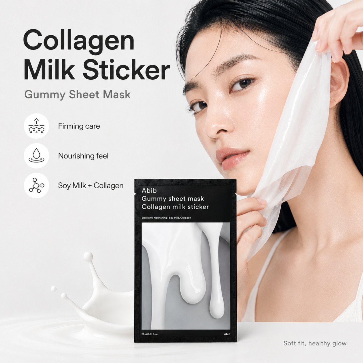 ABIB Gummy Sheet Mask Collagen Milk Sticker
