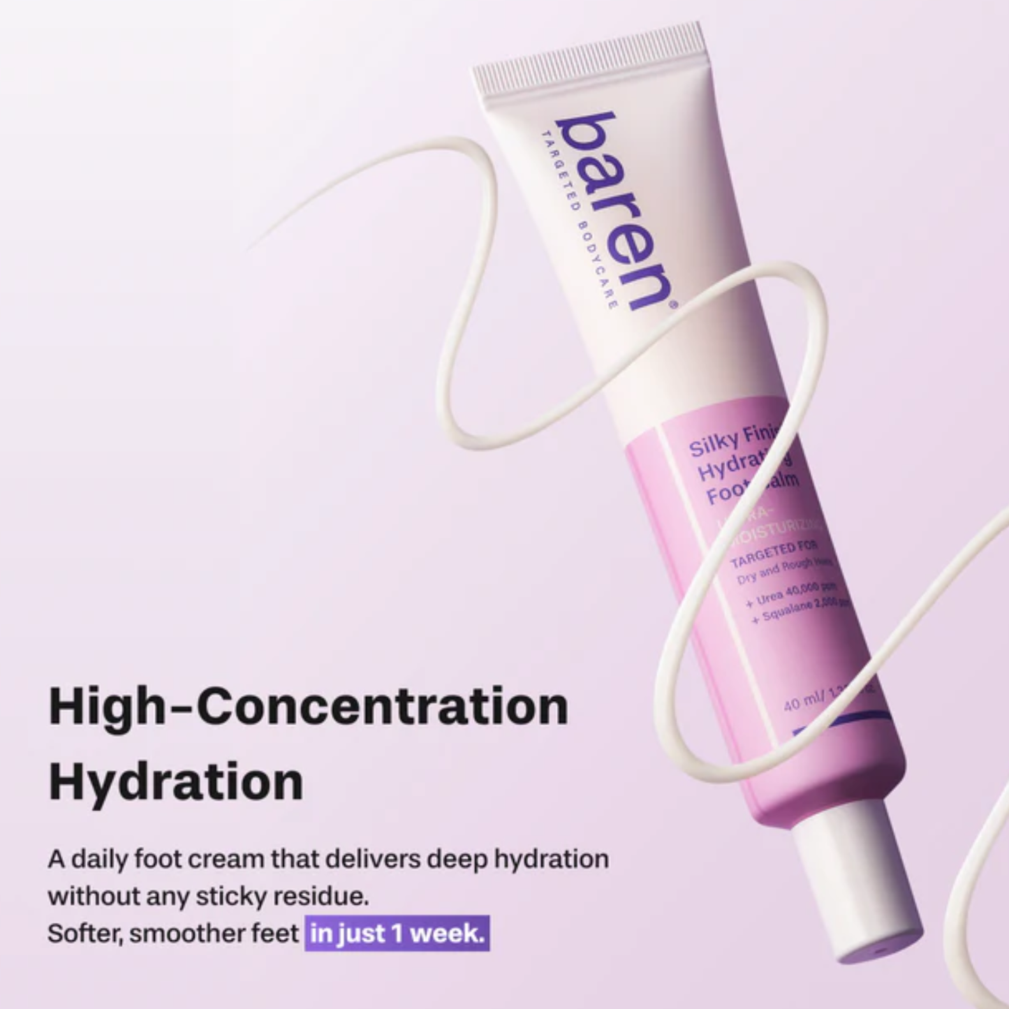 BAREN Silky Finish Hydrating Foot Balm 40ml