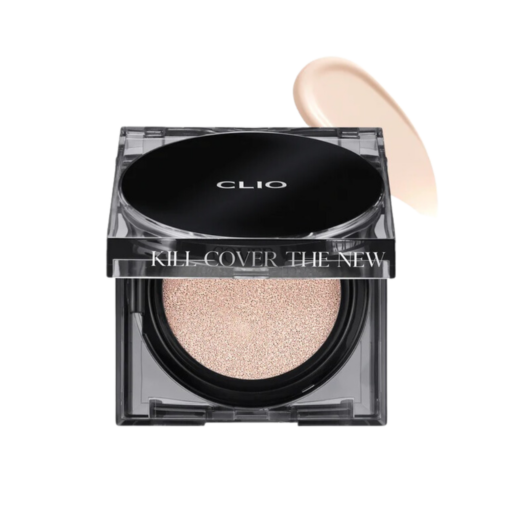 CLIO Kill Cover The New Founwear Cushion is a high-performance cushion foundation that delivers flawless, long-lasting coverage. Infused with Niacinamide and Adenosine, it helps brighten the skin and improve elasticity while providing SPF protection. With its lightweight yet buildable formula, it smooths and evens out skin tone, leaving a natural, radiant finish. Perfect for achieving a seamless complexion with minimal effort, it’s an essential for on-the-go touch-ups.