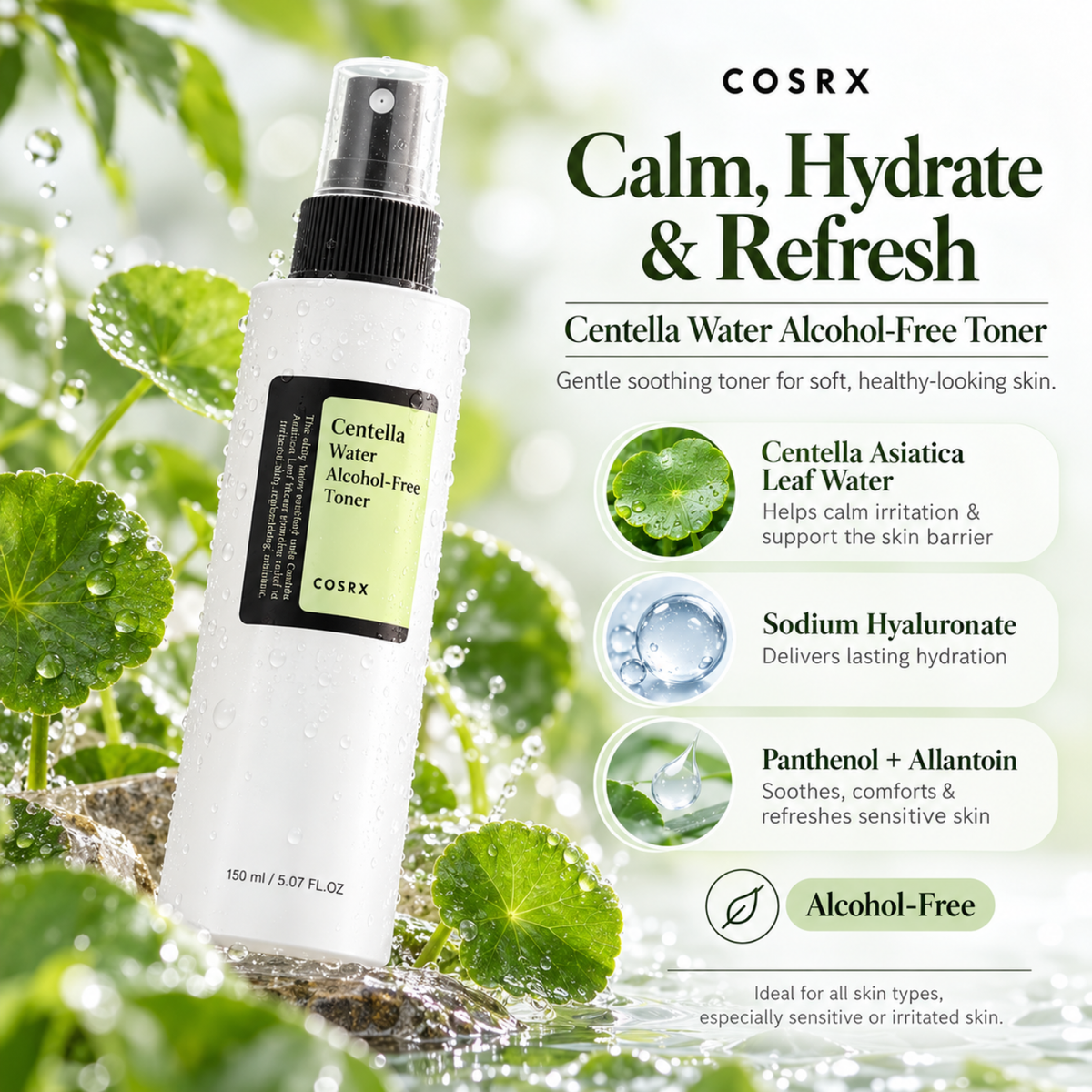 COSRX Centella Water Alcohol-Free Toner 150ml