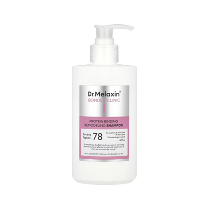 DR. MELAXIN Bondex Protein Bonding Remodeling Shampoo is a strengthening shampoo that helps repair and protect damaged hair. Formulated with proteins, Argan Oil, and plant extracts, it gently cleanses while boosting hair resilience, smoothness, and shine. Perfect for weak, brittle, or chemically treated hair.