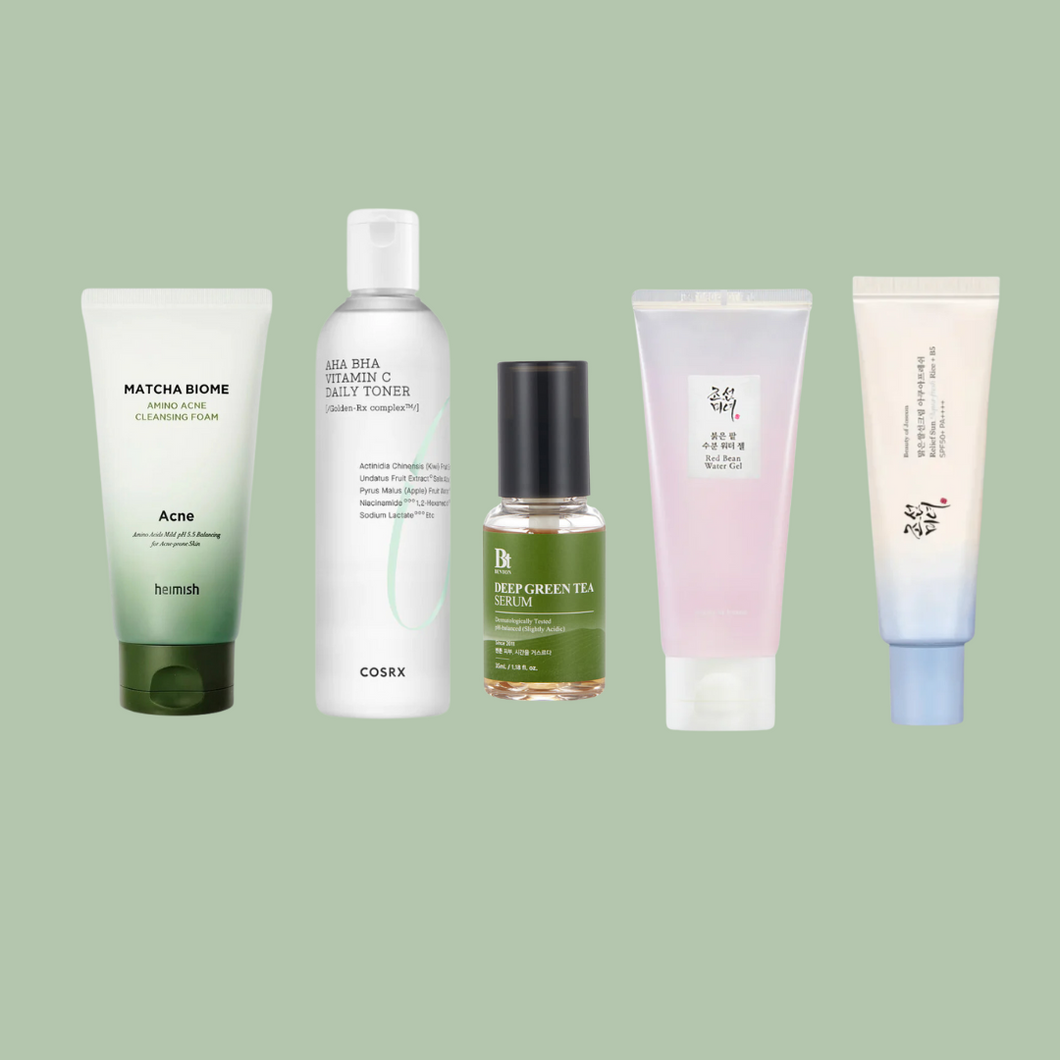 ELIKO GLOW 5 Step Korean Skincare Routine Set For Oily Skin Type