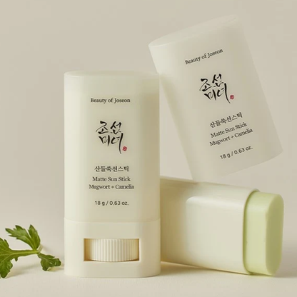 BEAUTY OF JOSEON Matte Sun Stick: Mugwort + Camelia 18g