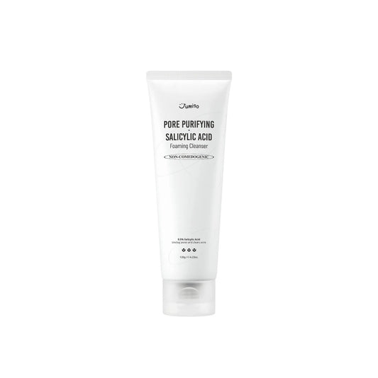 JUMISO Pore Purifying Salicylic Acid Foaming Cleanser is a gentle yet effective cleanser designed to deeply cleanse pores and reduce breakouts. Formulated with Salicylic Acid, it helps to exfoliate and purify the skin, targeting blackheads and excess oil. The addition of Coptis Japonica Root Extract and Hippophae Rhamnoides Extract provides soothing and antioxidant benefits, while Ascorbic Acid brightens the complexion. This foaming cleanser leaves your skin feeling refreshed, clean, and balanced.