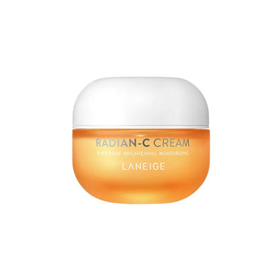 LANEIGE Radian-C Cream is a brightening and hydrating cream infused with 2% Vitamin C (2-O-Ethyl Ascorbic Acid) to target dullness, dark spots, and uneven skin tone. Enriched with Madecassoside and Vitamin E, it soothes and nourishes the skin while enhancing radiance. Its lightweight yet moisturizing formula absorbs effortlessly, leaving your skin smooth, luminous, and refreshed. Perfect for those seeking a vibrant, glowing complexion.