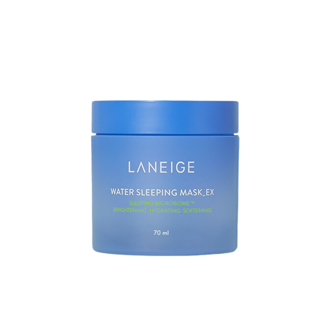 LANEIGE Water Sleeping Mask EX is a hydrating overnight mask designed to revitalize and refresh your skin while you sleep. Formulated with ingredients like Trehalose and Butylene Glycol for moisture retention, and Lactobacillus Ferment Lysate to support a healthy skin barrier, it delivers long-lasting hydration. Infused with Malachite Extract and Tranexamic Acid, it helps brighten and soothe the skin. This lightweight, non-greasy mask promotes a smooth and glowing complexion, perfect for all skin types.