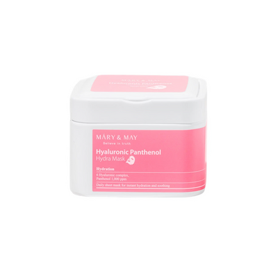 MARY & MAY Hyaluronic Panthenol Hydra Mask is a deeply hydrating sheet mask enriched with multiple types of Hyaluronic Acid and Panthenol to provide intense moisture and soothe the skin. The lightweight formula absorbs quickly, leaving the skin feeling plump, refreshed, and soft. Perfect for dehydrated and sensitive skin, this mask helps restore the skin's natural hydration balance for a radiant and healthy complexion.