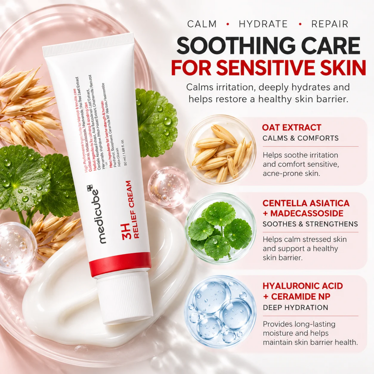 MEDICUBE 3H Relief Cream 50ml