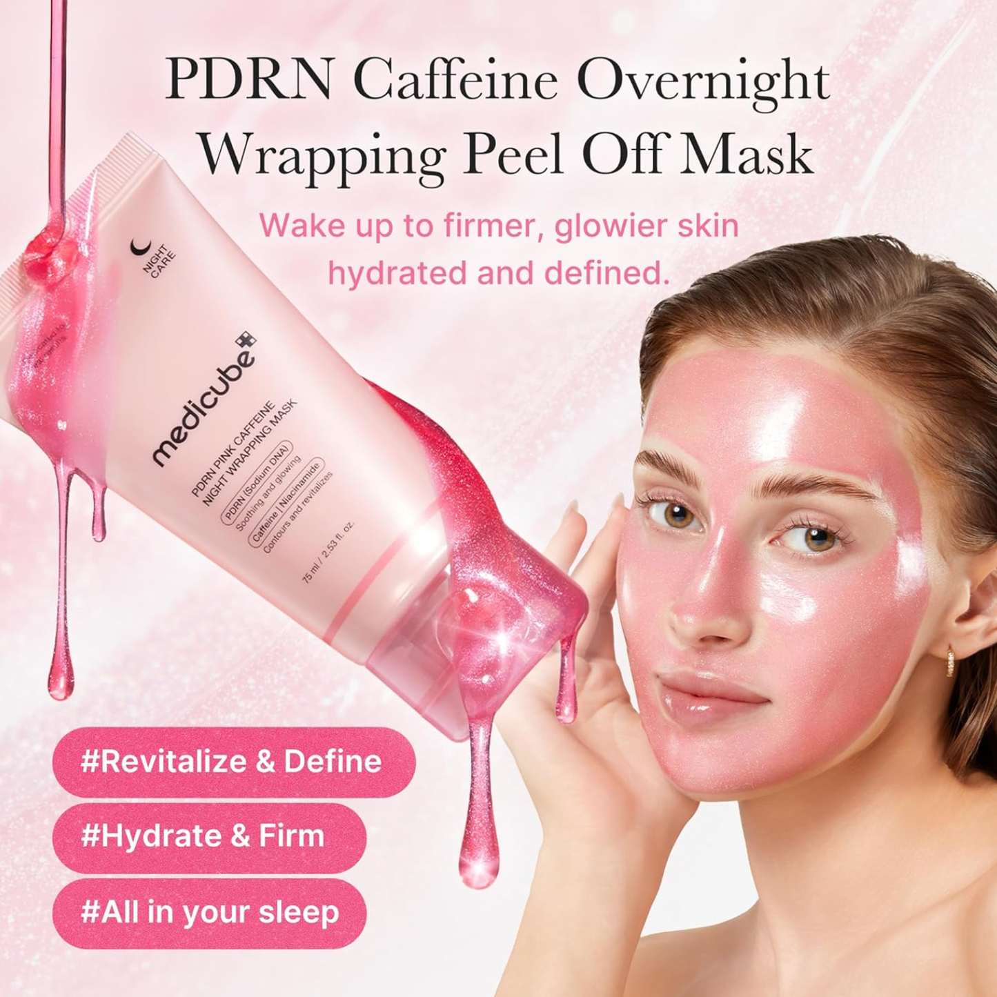 MEDICUBE PDRN Pink Caffeine Night Wrapping Mask 75ml