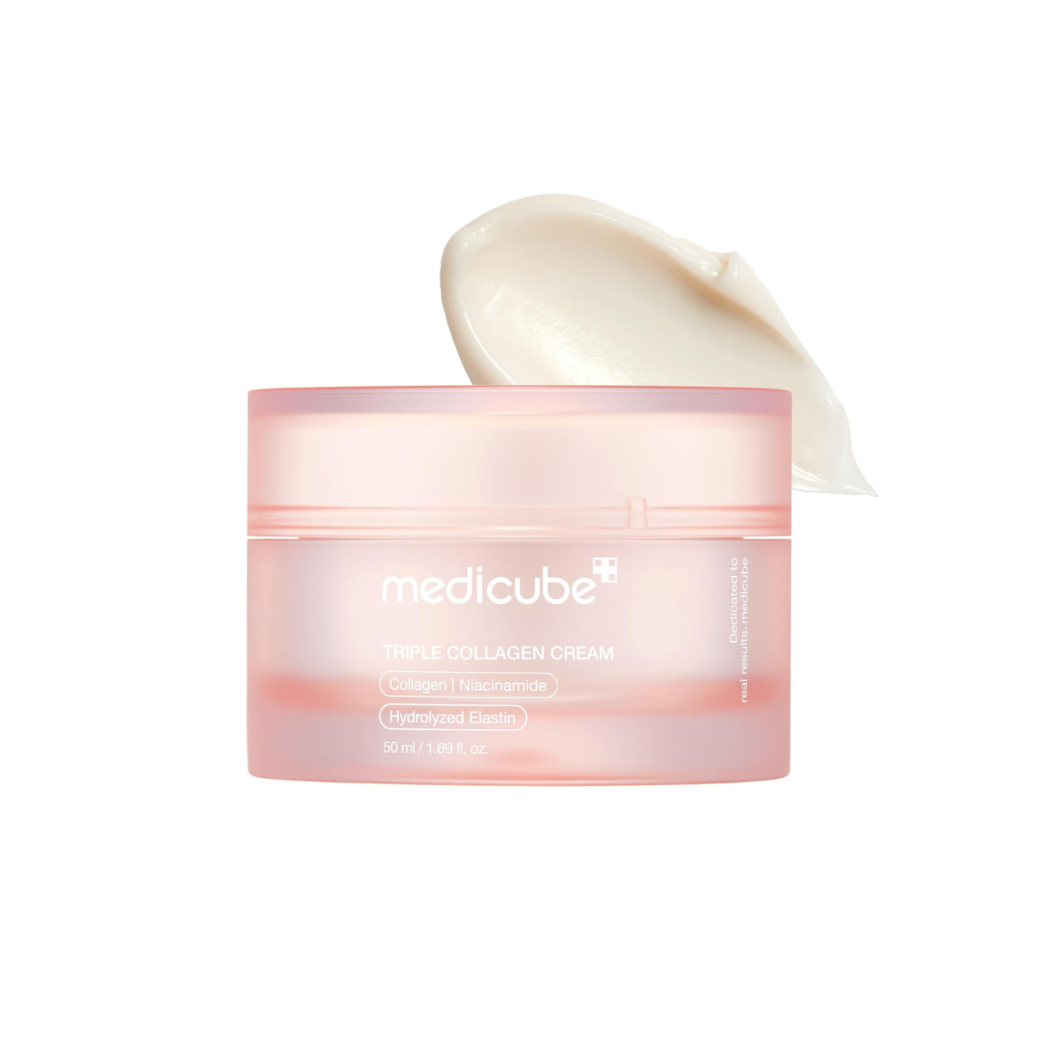 MEDICUBE Triple Collagen Cream is a rich and nourishing moisturizer designed to enhance skin elasticity and hydration. Formulated with Collagen, Hydrolyzed Elastin, and Sodium Hyaluronate, it deeply hydrates and improves skin firmness. Enriched with Shea Butter and Squalane, it locks in moisture and strengthens the skin barrier, while Niacinamide helps brighten and even skin tone. Perfect for achieving smooth, radiant, and youthful-looking skin with daily use.