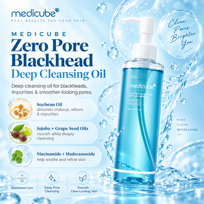 MEDICUBE Zero Pore Blackhead Deep Cleansing Oil 205ml