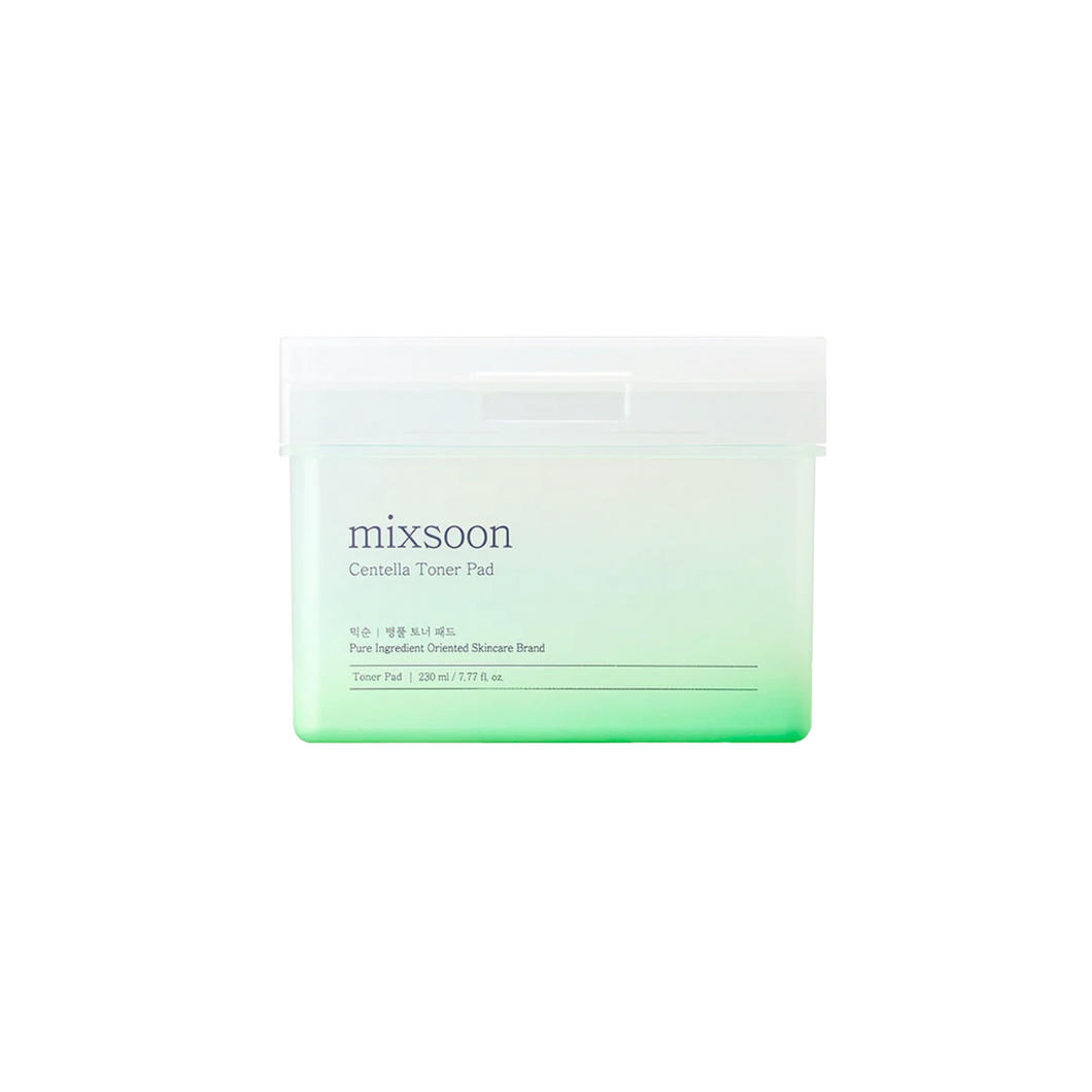 MIXSOON Centella Toner Pad gently soothes and hydrates the skin, making it ideal for sensitive skin types. Infused with Centella Asiatica Extract and Allantoin, these pads help calm irritation and restore the skin's moisture barrier. The lightweight formula provides refreshing hydration while smoothing the skin, leaving it soft and balanced after each use. Perfect for daily toning and calming care.