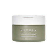 Load image into Gallery viewer, NEEDLY Cicachid Chilling Pad is a soothing and cooling pad designed to calm irritated skin. Infused with Centella Asiatica extract and Madecassoside, it helps reduce redness and soothe inflammation. The combination of Hyaluronic Acid and Betula Platyphylla Japonica juice provides deep hydration, while essential oils like sage, basil, and artemisia refresh and revitalize the skin. Perfect for all skin types, especially sensitive skin in need of calming and hydration.