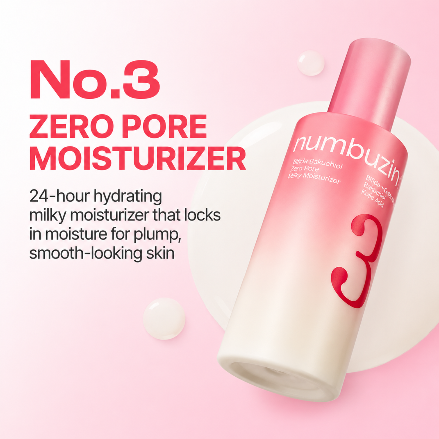 NUMBUZIN No.3 Bifida Bakuchiol Zero Pore Milky Moisturizer 150ml