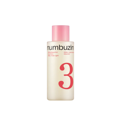 NUMBUZIN No.3 Bifida Bakuchiol Zero Pore Milky Toner Light is a gentle milky toner made to hydrate sensitive skin, refine the look of pores, and smooth uneven texture. Formulated with Bifida Ferment Lysate, Galactomyces Ferment Filtrate, Niacinamide, Sodium Hyaluronate, Hyaluronic Acid, Squalane, Panthenol, Ceramide NP, Cholesterol, Kojic Acid, Bakuchiol, and Tocopherol, it helps support a more even-looking, radiant complexion while keeping skin moisturized and comfortable. Bakuchiol works as a gentle retin