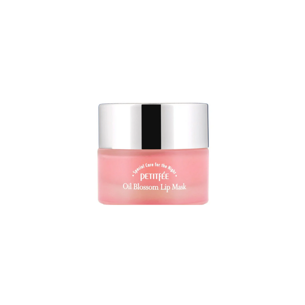 PETITFEE Oil Blossom Lip Mask - Camellia Seed Oil is a nourishing overnight treatment that deeply hydrates and softens lips. Formulated with Camellia Seed Oil, Shea Butter, and Jojoba Oil, this rich lip mask locks in moisture, repairs dryness, and restores suppleness. Infused with botanical extracts like Turmeric Root and Moringa Seed Oil, it helps soothe and protect the delicate lip area, leaving lips smooth, plump, and refreshed by morning.