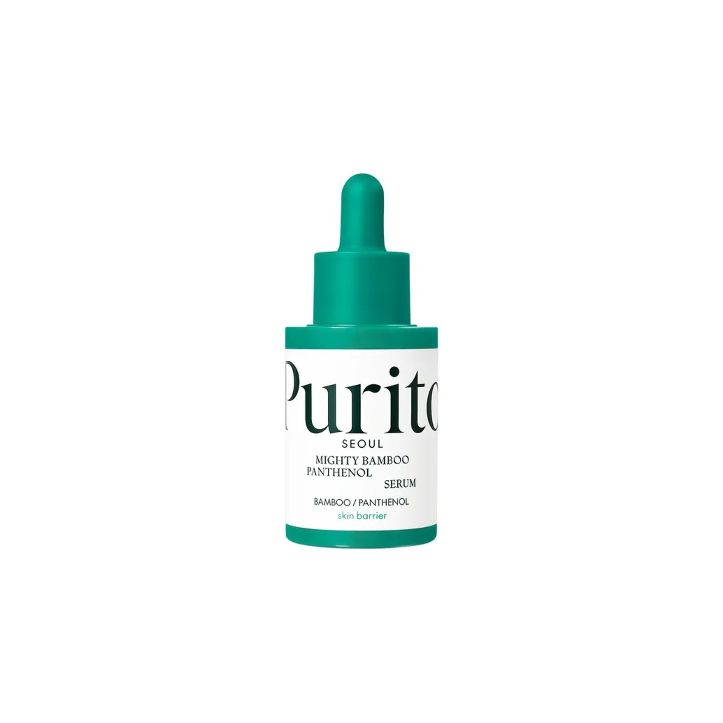 PURITO SEOUL Mighty Bamboo Panthenol Serum is a deeply soothing and hydrating formula designed to strengthen and restore the skin barrier. Enriched with high levels of Panthenol, Bamboo Extract, and Squalane, it replenishes moisture, calms irritation, and supports healthy, resilient skin. Niacinamide brightens and refines texture, while Ectoin and Allantoin provide extra soothing care. Perfect for sensitive, dry, or irritated skin, this serum absorbs effortlessly and leaves the skin soft, balanced, and nour