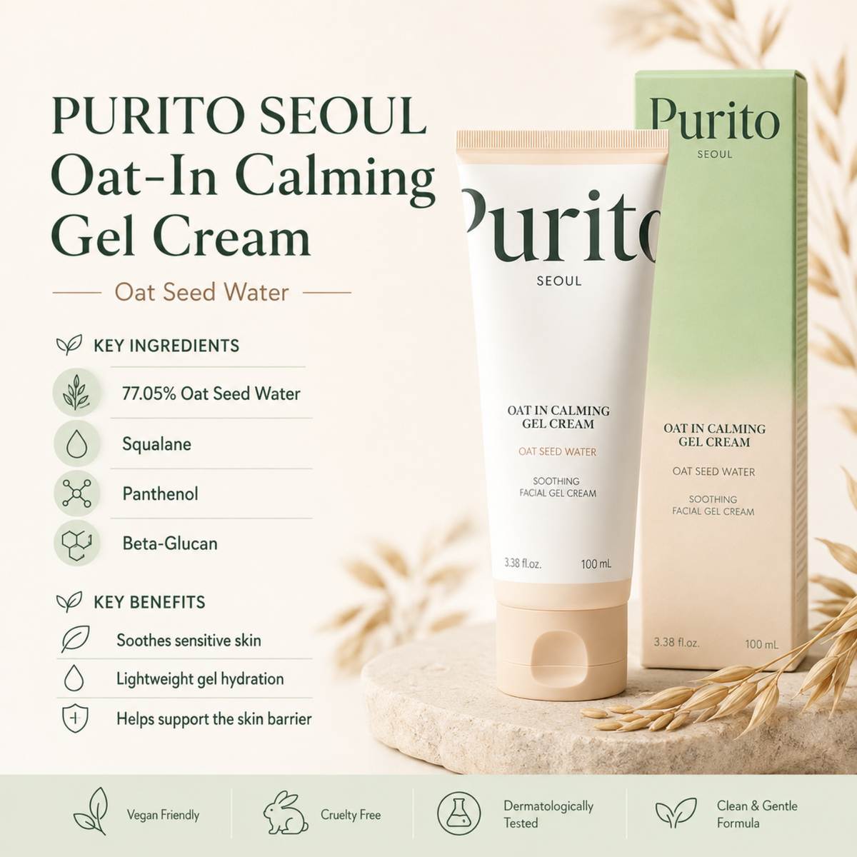PURITO SEOUL Oat-In Calming Gel Cream 100ml