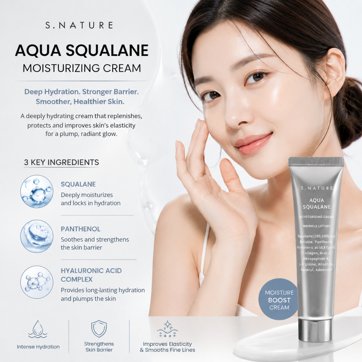 S. NATURE Aqua Squalane Moisturizing Cream 60ml