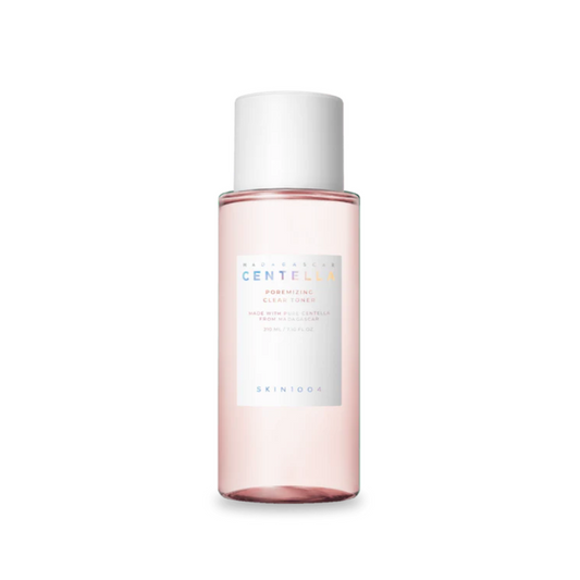 SKIN1004 Madagascar Centella Poremizing Clear Toner is designed to refine and clarify your skin. Enriched with 5,150 ppm of Centella Asiatica Extract and a blend of Salicylic Acid and Glycolic Acid, this toner gently exfoliates, minimizes pores, and balances skin hydration. Ideal for achieving a clearer, smoother complexion.