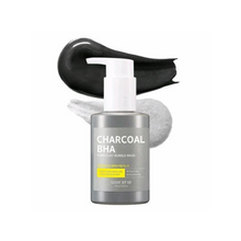 Load image into Gallery viewer, SOME BY MI Charcoal BHA Pore Clay Bubble Mask is a multi-action mask that deeply cleanses and purifies the skin. Formulated with 50,000 ppm of Kaolin and 30,000 ppm of Charcoal Powder, it helps absorb excess oil and unclog pores. The mask creates a gentle bubbling effect, which helps to remove impurities and dead skin cells while refining the skin’s texture. Enriched with BHA (Salicylic Acid) and soothing Centella Asiatica, it calms irritated skin, reduces breakouts, and minimizes pores. Ideal for oily and 