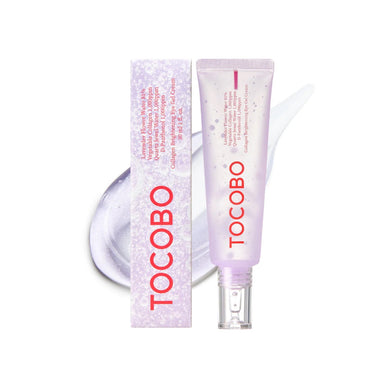 TOCOBO Collagen Brightening Eye Gel Cream is a lightweight, refreshing eye cream designed to hydrate and brighten the delicate skin around the eyes. Infused with 45ppm of Collagen, Niacinamide, and Hyaluronic Acid, it helps reduce the appearance of fine lines and dark circles while improving skin elasticity. Lavender Flower Water and natural extracts like Eggplant and Turmeric work to soothe and nourish, leaving the eye area smooth, radiant, and revitalized. Ideal for all skin types, this gel cream absorbs 