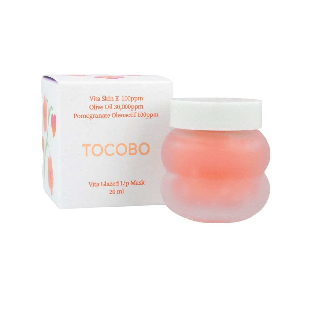 TOCOBO Vita Glazed Lip Mask is a deeply nourishing lip treatment designed to hydrate and protect the lips while providing a glossy finish. Enriched with a blend of nourishing oils such as Olive Fruit Oil, Jojoba Seed Oil, and Hippophae Rhamnoides Fruit Oil, this lip mask helps lock in moisture, leaving lips soft and supple. Infused with Vitamin E and antioxidant-rich extracts like Punica Granatum Flower Extract and Eclipta Prostrata Extract, it soothes and revitalizes dry, chapped lips. Ideal for overnight 