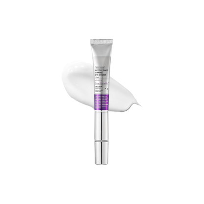 VT Reedle Shot Lifting Eye Cream is a firming eye cream designed to hydrate, smooth, and improve the look of elasticity around the delicate eye area. Formulated with CICA REEDLE™, Panthenol, Niacinamide, Collagen Extract, Bakuchiol, Ceramide NP, Peptides, Centella Asiatica Extract, Sodium Hyaluronate, Hydrolyzed Hyaluronic Acid, Adenosine, and Propolis Extract, it helps refine skin texture, soothe the skin, soften fine lines, and support a firmer-looking eye area. The micro-vibration applicator helps massag