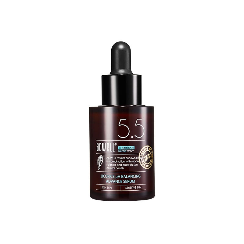 ACWELL Licorice pH Balancing Advance Serum is a brightening and soothing serum formulated with Licorice Root Water to help even out skin tone and reduce the appearance of dark spots. This serum is also enriched with Niacinamide and Sodium Hyaluronate for added hydration and skin barrier support. Suitable for all skin types, it promotes a balanced, radiant complexion while calming and nourishing the skin.
