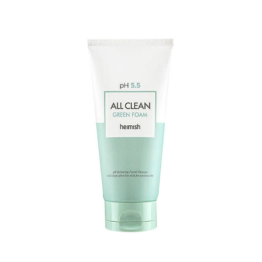 HEIMISH All Clean Green Foam is a gentle, pH-balancing cleanser suitable for all skin types, especially sensitive skin. Formulated with Centella Asiatica Extract and Witch Hazel Water, it soothes irritation while effectively removing impurities and excess oil. Enriched with Quillaja Saponaria Bark Extract, it creates a soft lather that cleanses without stripping the skin’s natural moisture barrier. This refreshing foam leaves your skin feeling clean, calm, and balanced, making it perfect for daily use.