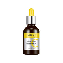 Load image into Gallery viewer, MISSHA Vita C Plus Spot Correcting &amp; Firming Ampoule is a brightening and anti-aging serum that targets dark spots, uneven tone, and loss of firmness. Formulated with Vitamin C, Tranexamic Acid, Niacinamide, and Peptides, it helps fade discoloration, improve elasticity, and revitalize tired skin. Enriched with Licorice Root Extract, Hyaluronic Acid, and Collagen, it also hydrates and soothes for a smoother, more radiant complexion.
